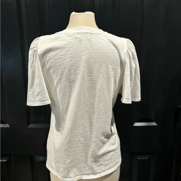 NATION White Puff Sleeve Women's Top - Picture 3 of 4